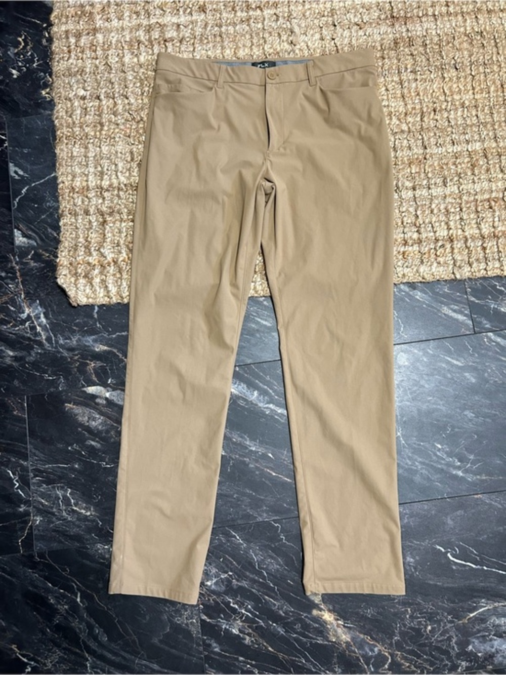 FLX Men's Tan Chino Pants Straight Fit 36x34